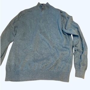 Nautical Men's light Blue mock neck Sweater, size Large